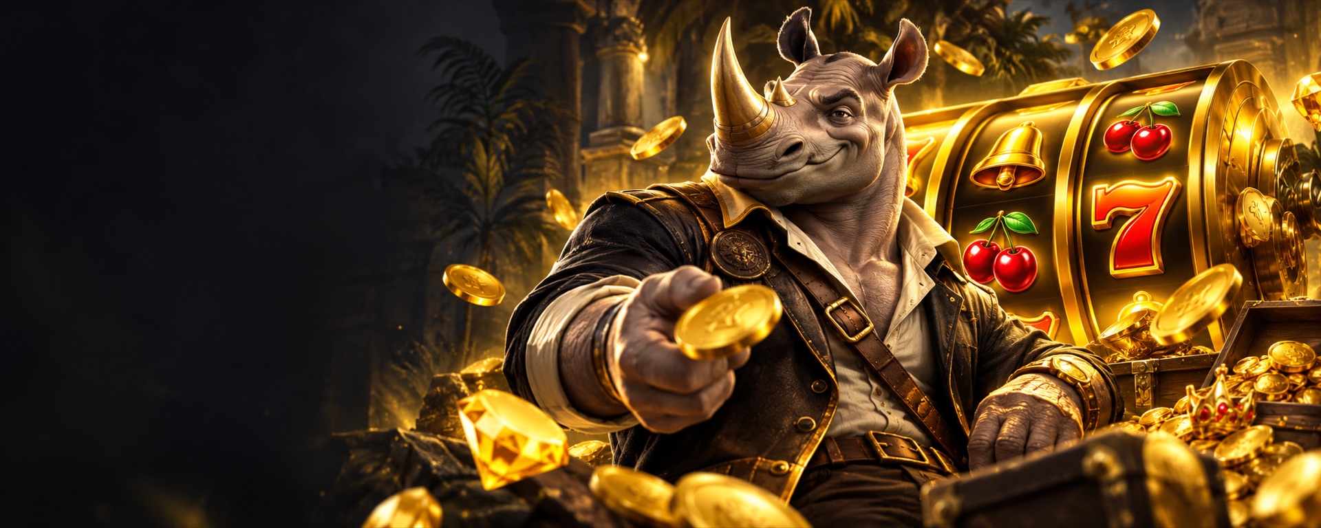 Spinorhino — thematische Casino-Illustration